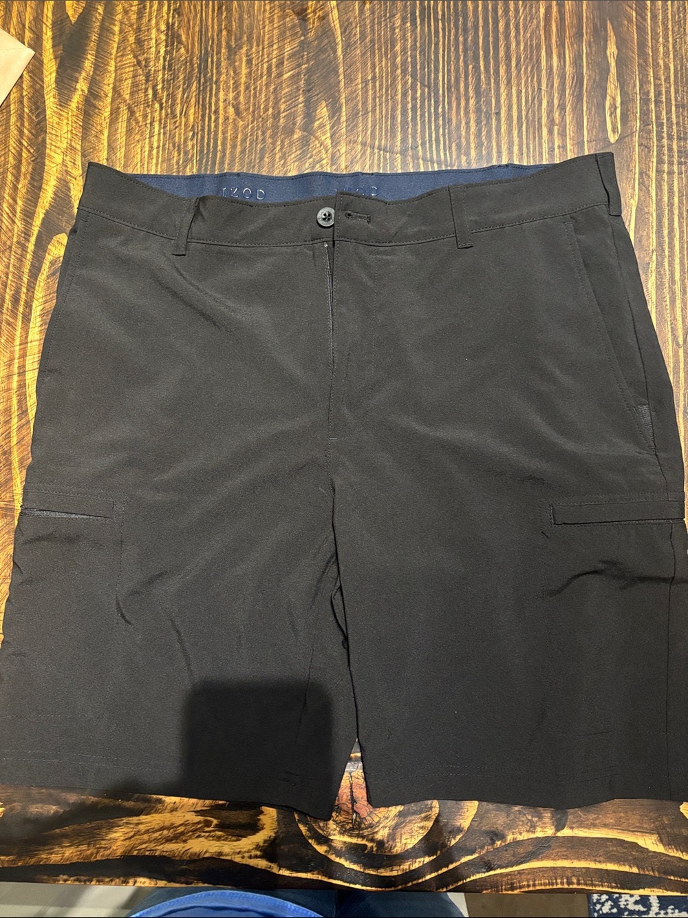 Izod Black Cargo Performance Shorts
